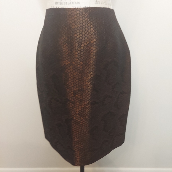 Kay Unger Brown Formal Blazer Skirt Suit Size 6 - Picture 6 of 7